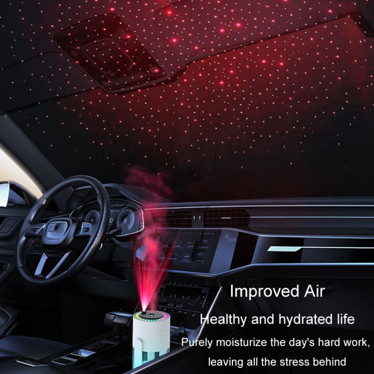 280ml Star Projection Light Humidifier USB Car Diffuser Humidifier Household Hydrating Atomizer, Color: Rotating White - free shipping - PMC TechLife - Order now!