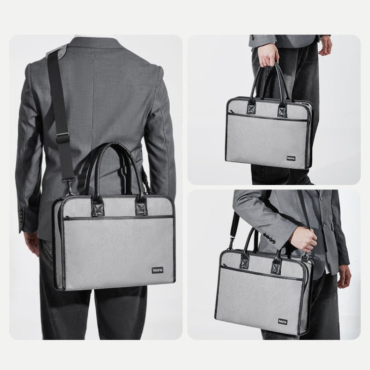 Baona BN-I009 14-inch Large-capacity Shock-absorbing And Wear-resistant Laptop Bag(Gray) - free shipping - PMC Jewellery - Order now!