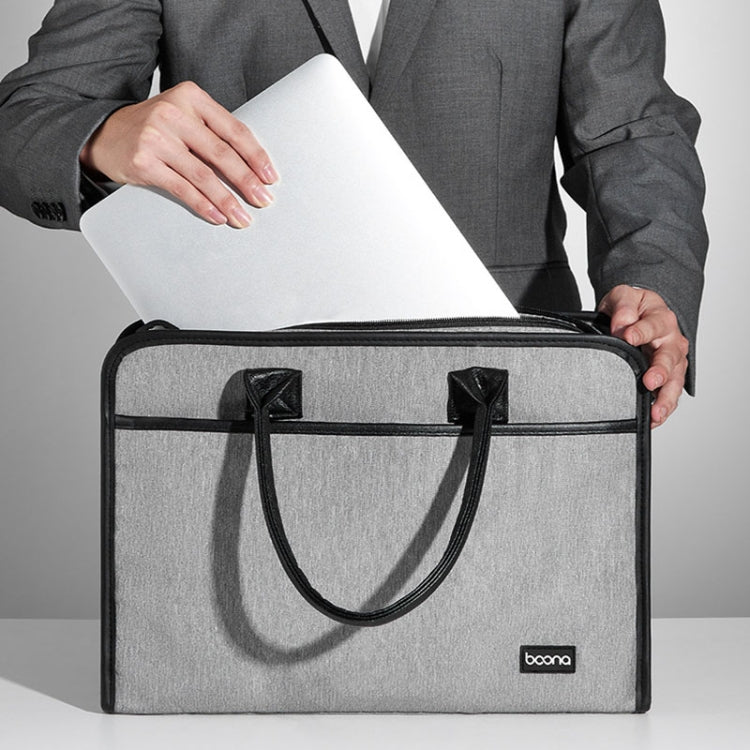 Baona BN-I009 14-inch Large-capacity Shock-absorbing And Wear-resistant Laptop Bag(Gray) - free shipping - PMC Jewellery - Order now!