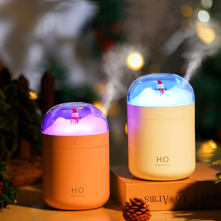500ml Snowman Humidifier USB Desktop Large Capacity Colorful Ambient Light Air Humidifier(White) - free shipping - PMC TechLife - Order now!