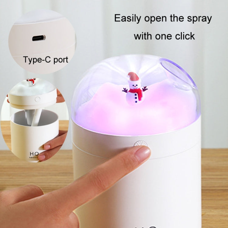 500ml Snowman Humidifier USB Desktop Large Capacity Colorful Ambient Light Air Humidifier(Pink) - free shipping - PMC TechLife - Order now!