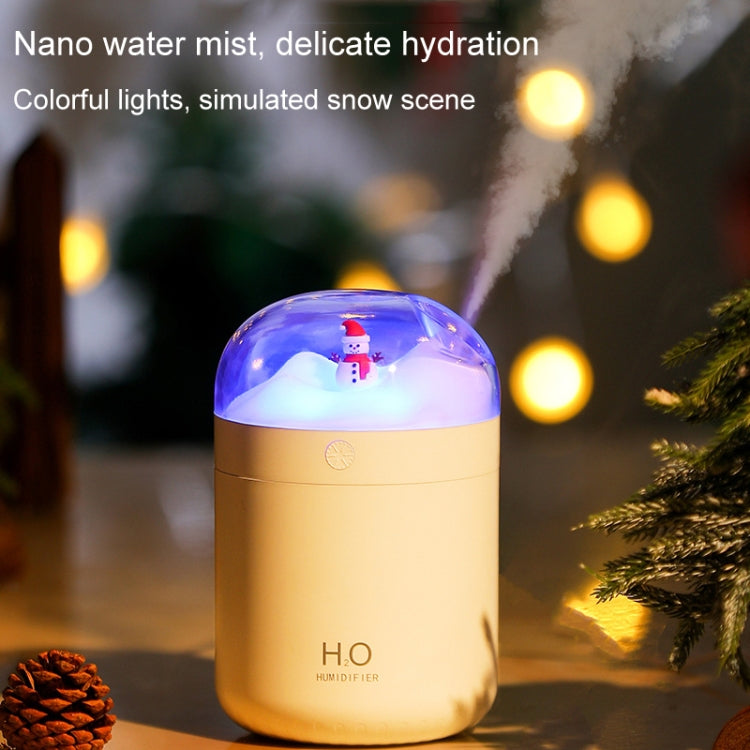 500ml Snowman Humidifier USB Desktop Large Capacity Colorful Ambient Light Air Humidifier(Pink) - free shipping - PMC TechLife - Order now!