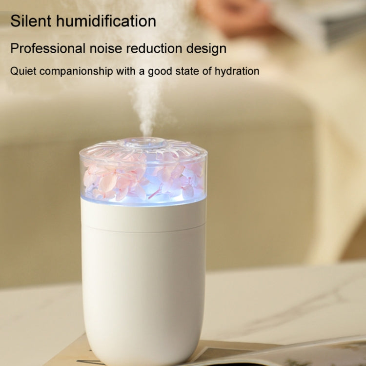 230ml Flower Air Humidifier USB Home Car Aroma Humidifier With Colorful Ambient Light(White) - free shipping - PMC TechLife - Order now!