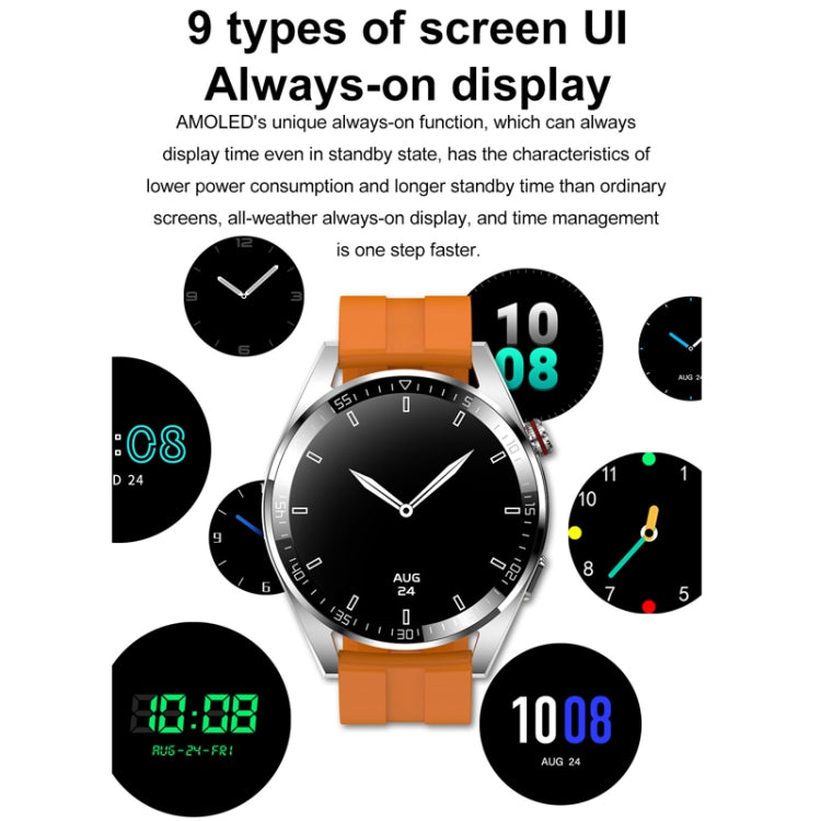 1.43 inch AMOLED Screen Smartwatch Heart Rate Blood Pressure Monitoring Bluetooth Talking Sports Watch, Color: Black Silicone Strap - Smart Watches by PMC TechLife | Online Shopping South Africa | PMC TechLife | Buy Now Pay Later Mobicred