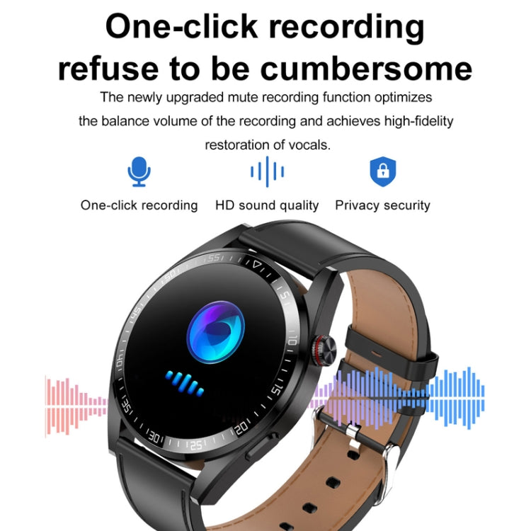 1.43 inch AMOLED Screen Smartwatch Heart Rate Blood Pressure Monitoring Bluetooth Talking Sports Watch, Color: Black Silicone Strap - Smart Watches by PMC TechLife | Online Shopping South Africa | PMC TechLife | Buy Now Pay Later Mobicred