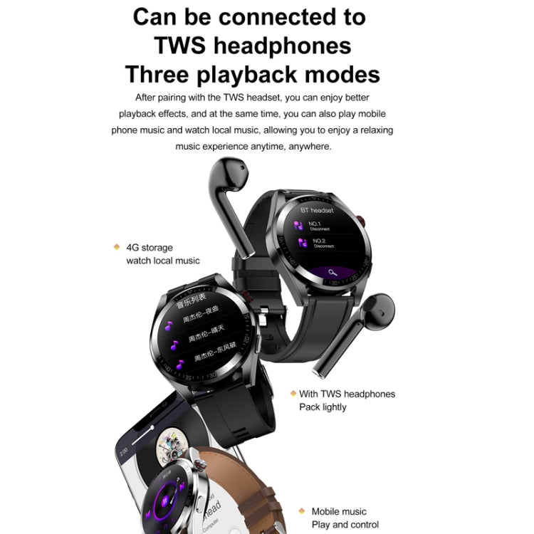 1.43 inch AMOLED Screen Smartwatch Heart Rate Blood Pressure Monitoring Bluetooth Talking Sports Watch, Color: Black Silicone Strap - Smart Watches by PMC TechLife | Online Shopping South Africa | PMC TechLife | Buy Now Pay Later Mobicred