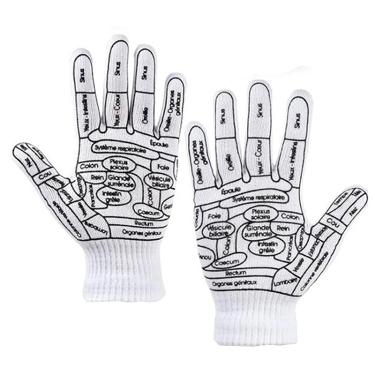 English Hand Massage Gloves Acupuncture Point Palm Reflex Zone Meridian Physical Therapy Gloves, Size: Average - free shipping - PMC TechLife - Order now!