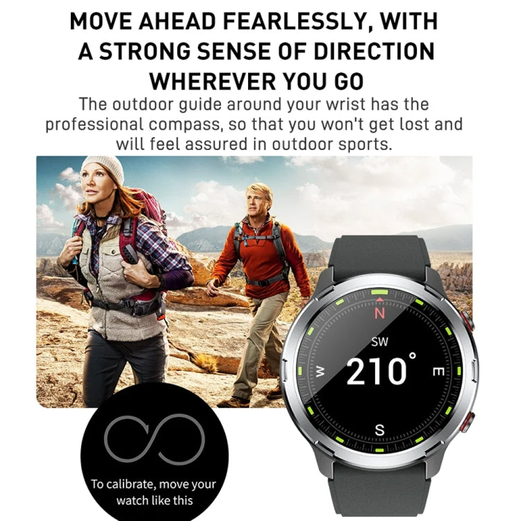 Outdoor GPS Sport Watch 1.32inch HD Round Screen Multi Sport Mode Smartwatch(Silver) - Smart Watches by PMC TechLife | Online Shopping South Africa | PMC TechLife | Buy Now Pay Later Mobicred