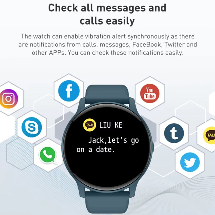 Bluetooth Talk Smartwatch Multi-Function Monitor Heart Rate / Blood Pressure / Blood Oxygen / Sleep(Blue) - Smart Watches by PMC TechLife | Online Shopping South Africa | PMC TechLife | Buy Now Pay Later Mobicred