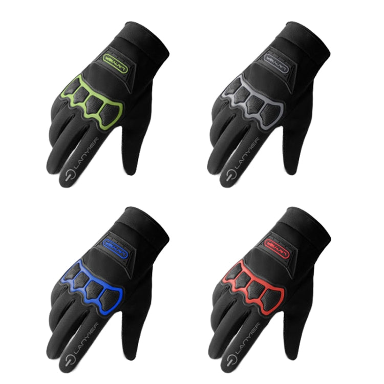 LANYIER Fall Winter Motorcycle Outdoor Riding Gloves Men Velvet Warm Non-slip Touch Screen Windproof Gloves, Size: Average(Red) - Locomotive Gloves by LANYIER | Online Shopping South Africa | PMC TechLife | Buy Now Pay Later Mobicred