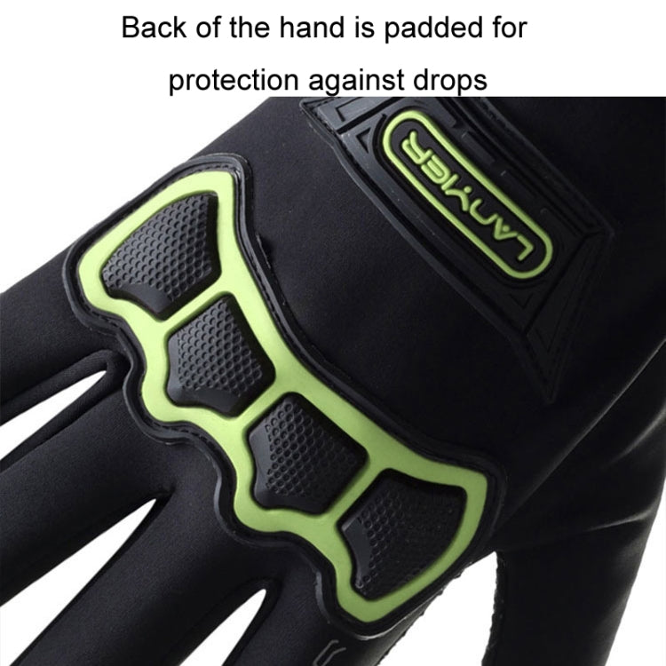 LANYIER Fall Winter Motorcycle Outdoor Riding Gloves Men Velvet Warm Non-slip Touch Screen Windproof Gloves, Size: Average(Red) - Locomotive Gloves by LANYIER | Online Shopping South Africa | PMC TechLife | Buy Now Pay Later Mobicred