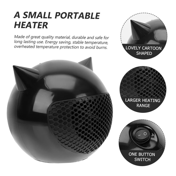 450W Home Desktop Heater Mini Office Hot Air Blower US Plug(White) - Electric Heaters by PMC Jewellery | Online Shopping South Africa | PMC Jewellery | Buy Now Pay Later Mobicred