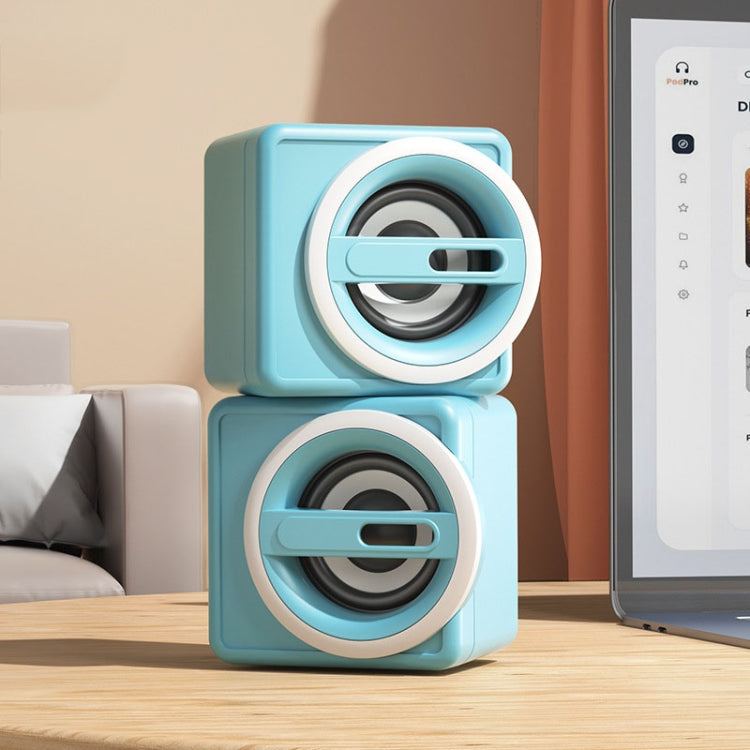 K1 Mini Desktop Computer Wired Speakers USB Subwoofer Speaker, Color: Light Edition Light Blue -  by PMC TechLife | Online Shopping South Africa | PMC TechLife | Buy Now Pay Later Mobicred
