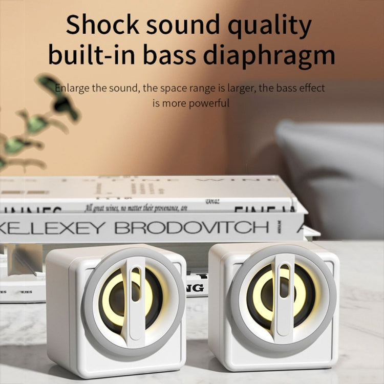 K1 Mini Desktop Computer Wired Speakers USB Subwoofer Speaker, Color: Light Edition Light Blue -  by PMC TechLife | Online Shopping South Africa | PMC TechLife | Buy Now Pay Later Mobicred