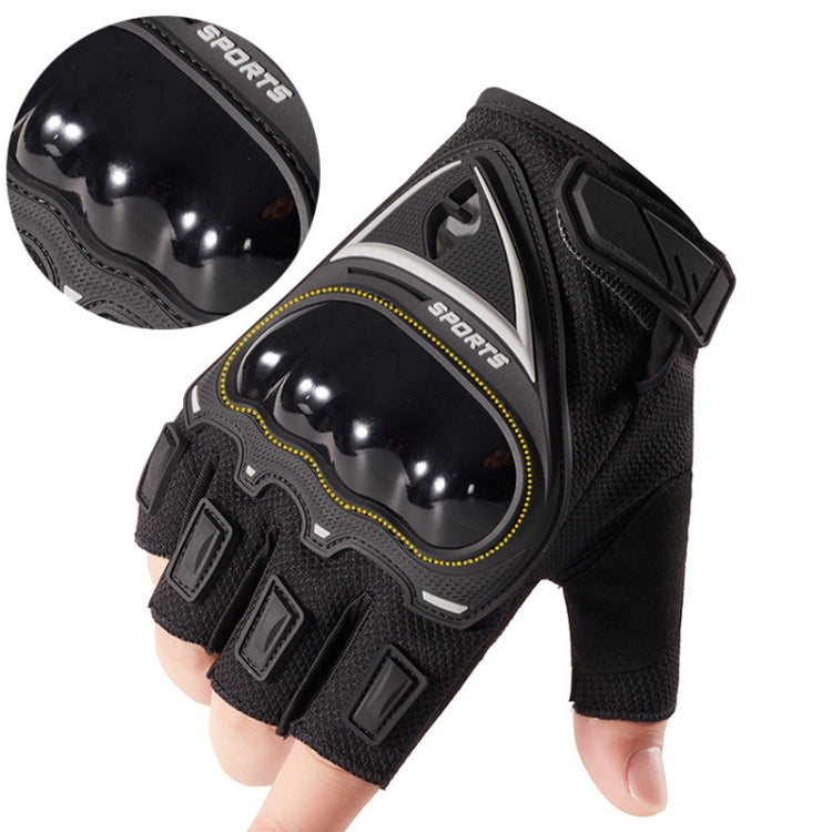 Motorcycle Protection Half Finger Gloves Men Outdoor Riding Sports Tactical Hiking Gloves, Size: Average(Blue) - Safety Gloves by PMC TechLife | Online Shopping South Africa | PMC TechLife | Buy Now Pay Later Mobicred