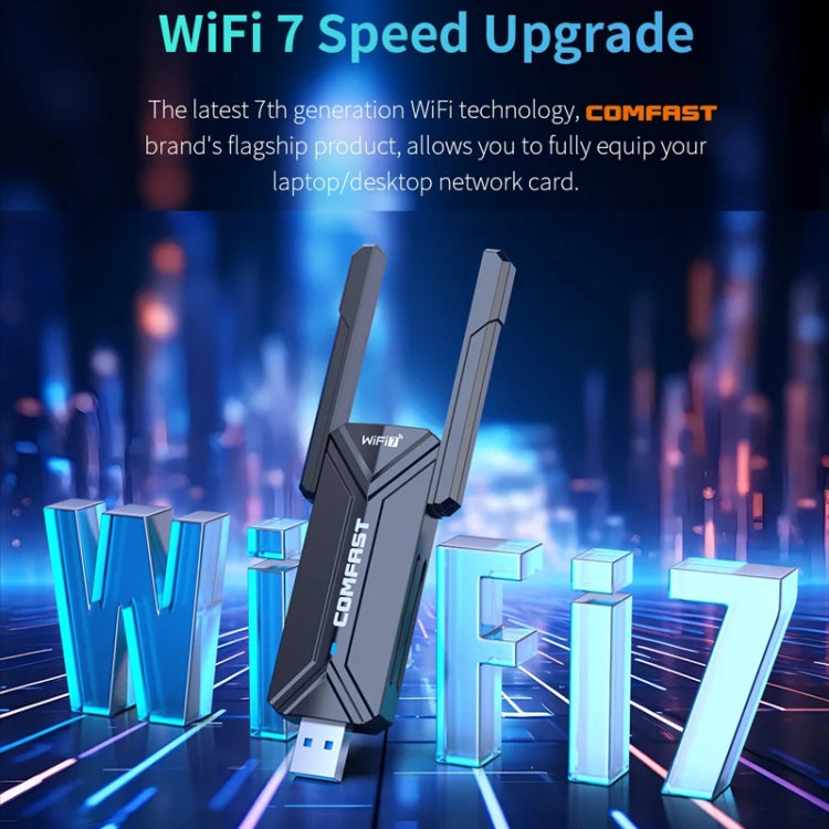 COMFAST CF-983BE WiFi7 Tri-Band 6500Mbps USB Wireless Network Adapter PC Network Card - free shipping - PMC TechLife - Order now!