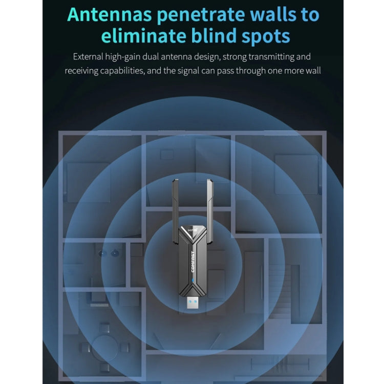 COMFAST CF-983BE WiFi7 Tri-Band 6500Mbps USB Wireless Network Adapter PC Network Card - free shipping - PMC TechLife - Order now!