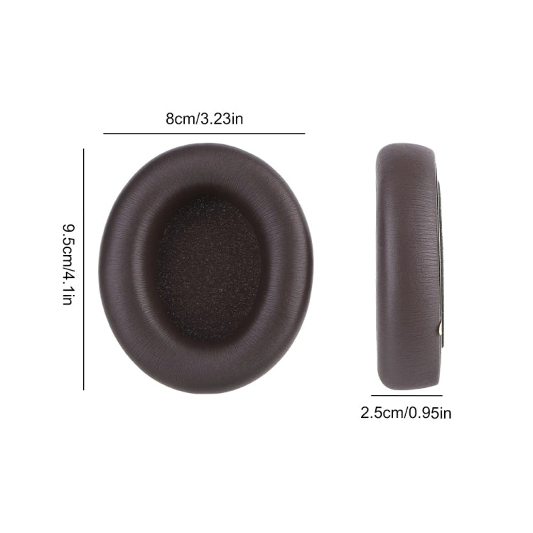 1pair For Beats Studio Pro Headphone Leather Sponge Cover Earmuffs(Gray) - free shipping - PMC Jewellery - Order now!