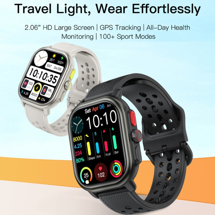 Sports Smart Watch 2.06 Inch Ultra HD AMOLED Screen Bluetooth Talking Watch(White) - Smart Watches by PMC TechLife | Online Shopping South Africa | PMC TechLife | Buy Now Pay Later Mobicred