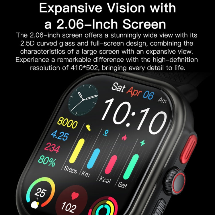 Sports Smart Watch 2.06 Inch Ultra HD AMOLED Screen Bluetooth Talking Watch(White) - Smart Watches by PMC TechLife | Online Shopping South Africa | PMC TechLife | Buy Now Pay Later Mobicred