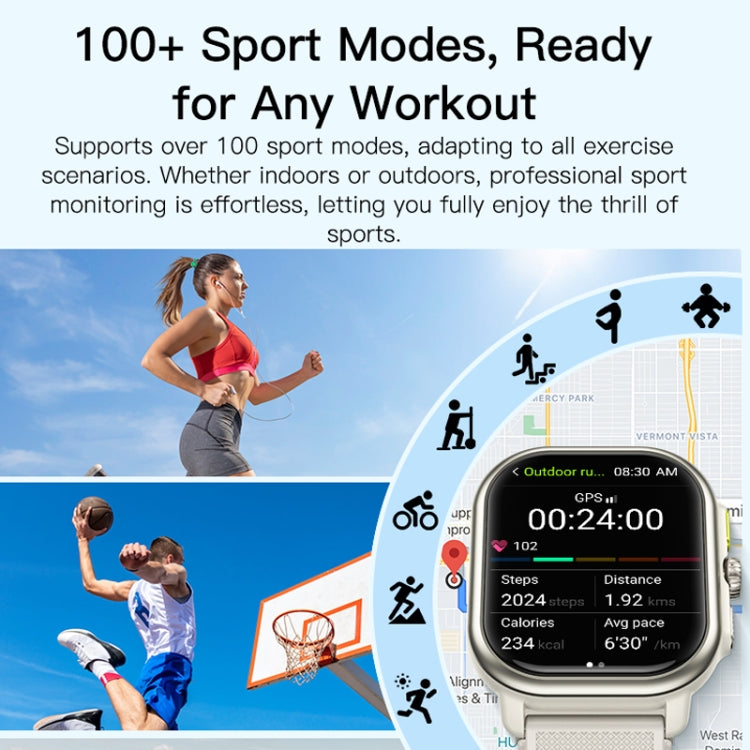 Sports Smart Watch 2.06 Inch Ultra HD AMOLED Screen Bluetooth Talking Watch(Black) - Smart Watches by PMC TechLife | Online Shopping South Africa | PMC TechLife | Buy Now Pay Later Mobicred