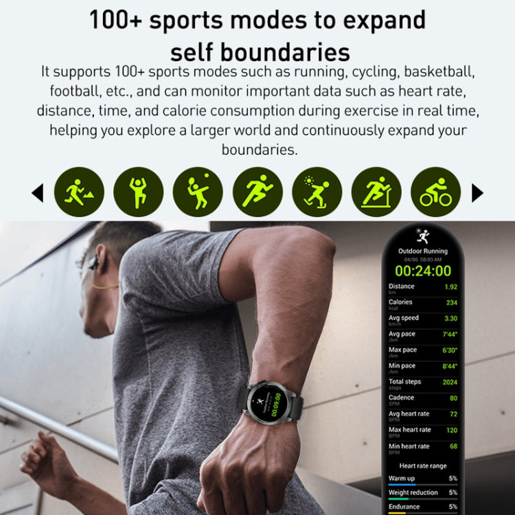 Outdoor Sports Smart Watch 1.43 Inch Ultra HD AMOLED Screen Bluetooth Talking Watch(Orange) - Smart Watches by PMC TechLife | Online Shopping South Africa | PMC TechLife | Buy Now Pay Later Mobicred