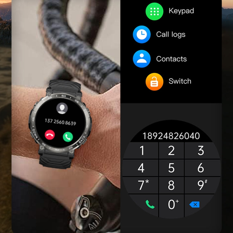 Bluetooth Talk Outdoor Pedometer Exercise Heart Rate Sleep Monitoring Smart Watch(Black) - Smart Watches by PMC TechLife | Online Shopping South Africa | PMC TechLife | Buy Now Pay Later Mobicred