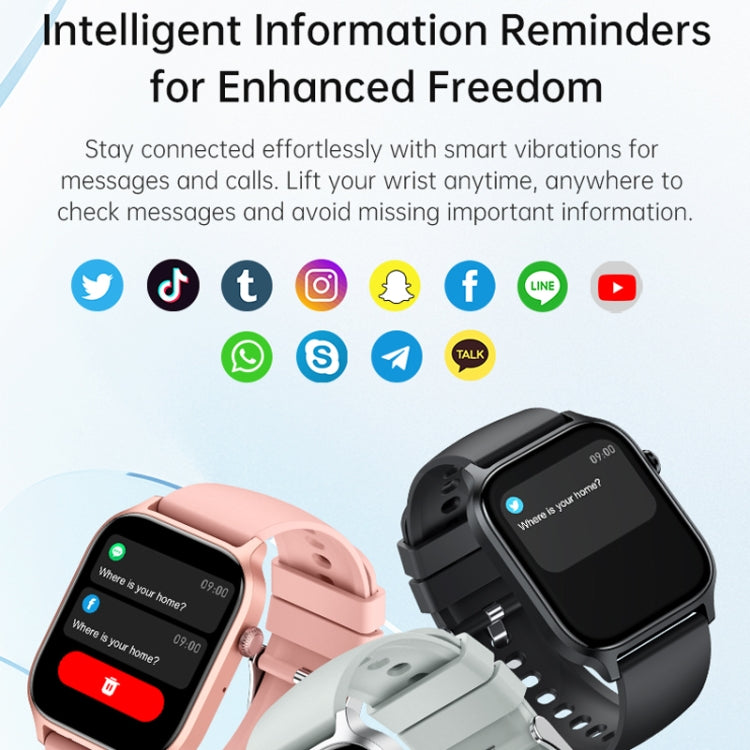 Bluetooth Talk HD Large Screen Heart Rate Oxygen Monitoring Multi-Sport Mode Smart Watch(Pink) - free shipping - PMC TechLife - Order now!