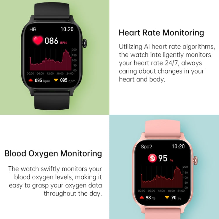 Bluetooth Talk HD Large Screen Heart Rate Oxygen Monitoring Multi-Sport Mode Smart Watch(Pink) - free shipping - PMC TechLife - Order now!