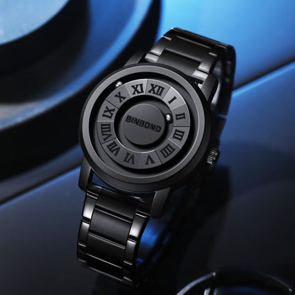 BINBOND B234 30m Waterproof Magnetic Suspension Watch, Color: Black Steel-Black - Metal Strap Watches by BINBOND | Online Shopping South Africa | PMC Jewellery | Buy Now Pay Later Mobicred