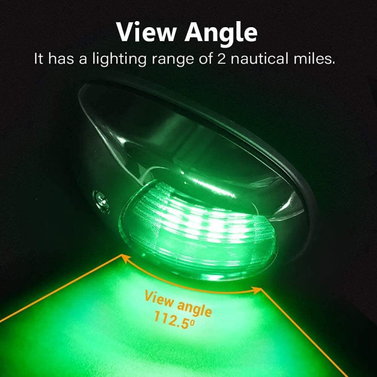 Marine Navigation Warning Light Signal LED Yacht Light, Color: Silver Shell Green - Marine Accessories & Parts by PMC Jewellery | Online Shopping South Africa | PMC Jewellery | Buy Now Pay Later Mobicred