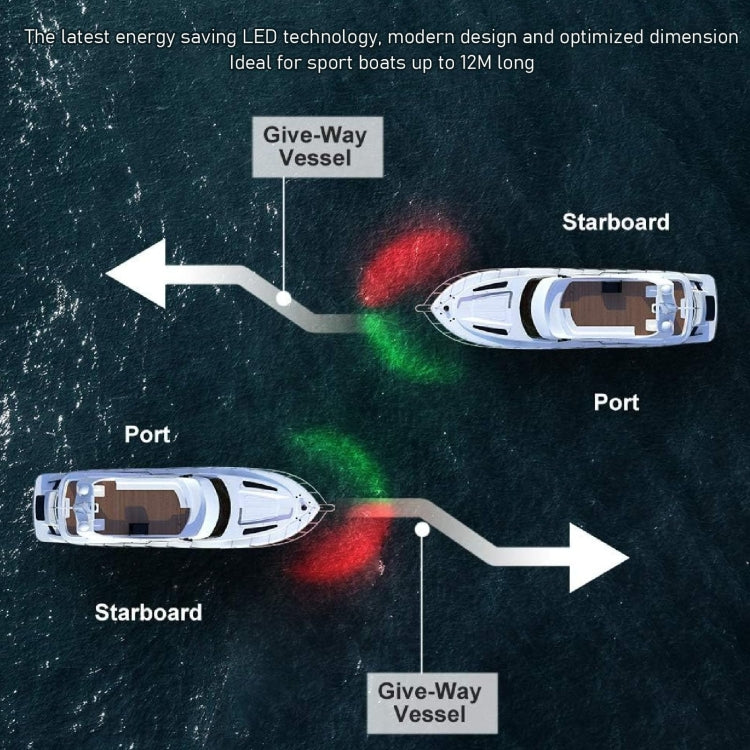 Marine Navigation Warning Light Signal LED Yacht Light, Color: Silver Shell Green - Marine Accessories & Parts by PMC Jewellery | Online Shopping South Africa | PMC Jewellery | Buy Now Pay Later Mobicred