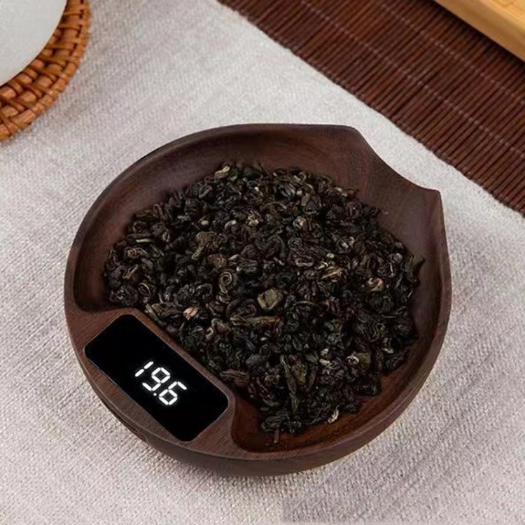 100g/0.1g Wood Electronic Tea Coffee Scale Kitchen Bar Scale(Ebony) - Kitchen Scales by PMC Jewellery | Online Shopping South Africa | PMC Jewellery | Buy Now Pay Later Mobicred