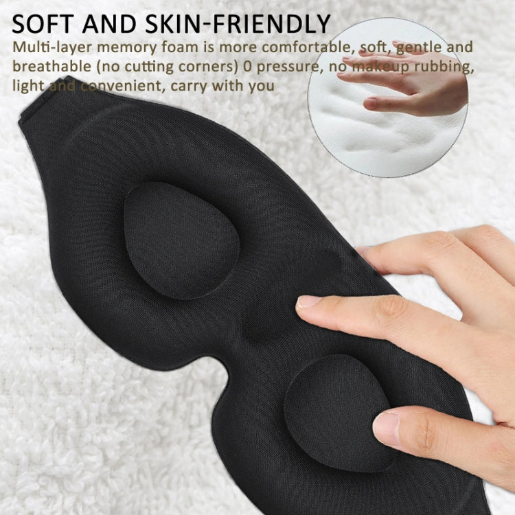 4 In 1 3D Sleep Eye Mask Memory Foam Non-pressure Shading Sleeping Blindfold(Blue) - free shipping - PMC TechLife - Order now!