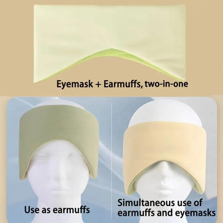 Dual-use Double-sided Eye Mask Earmuffs All-inclusive Noise Reduction Eye Protection Mask(Cold Pink+Warm Light Gray) - free shipping - PMC TechLife - Order now!