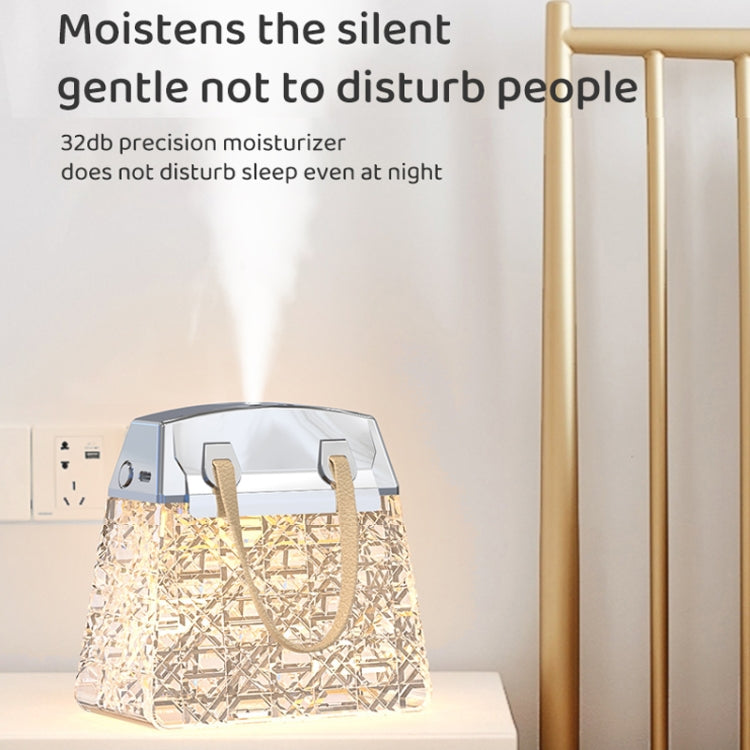 Desktop Small Crystal Bag Humidifier Aroma Ambient Lighting, Color: Blue Rechargeabl - free shipping - PMC TechLife - Order now!