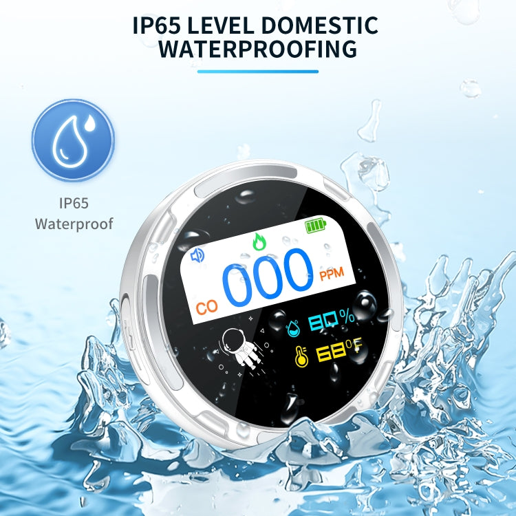 Portable Waterproof Carbon Monoxide Alarm Detector(White) - Air & Water Quality Tester by PMC TechLife | Online Shopping South Africa | PMC TechLife | Buy Now Pay Later Mobicred