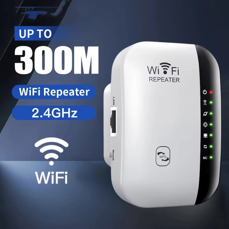 300Mbps Wireless WIFI Repeater 2.4G Route Signal Amplifier 7 Lights Version, Spec: US Plug - Broadband Amplifiers by PMC TechLife | Online Shopping South Africa | PMC TechLife | Buy Now Pay Later Mobicred