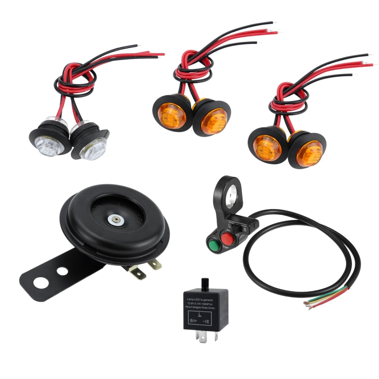 3 In 1 ATV Motorcycle Turn Signal LED Light Horn Kit - Electrical Instruments by PMC Jewellery | Online Shopping South Africa | PMC Jewellery | Buy Now Pay Later Mobicred