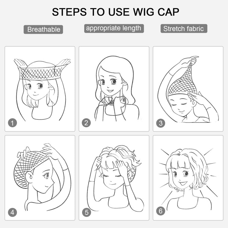 Cosplay Cool Wigs Natural Breathable Head Cover Ladies Short Curl Wig Hat(Black White) - free shipping - PMC TechLife - Order now!