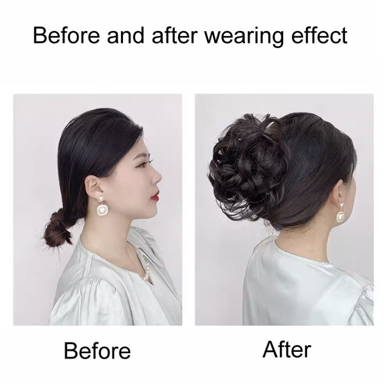 Ladies Fluffy Natural Pods Wig Grab Clip Plate Hair Buns(Natural Black) - free shipping - PMC TechLife - Order now!