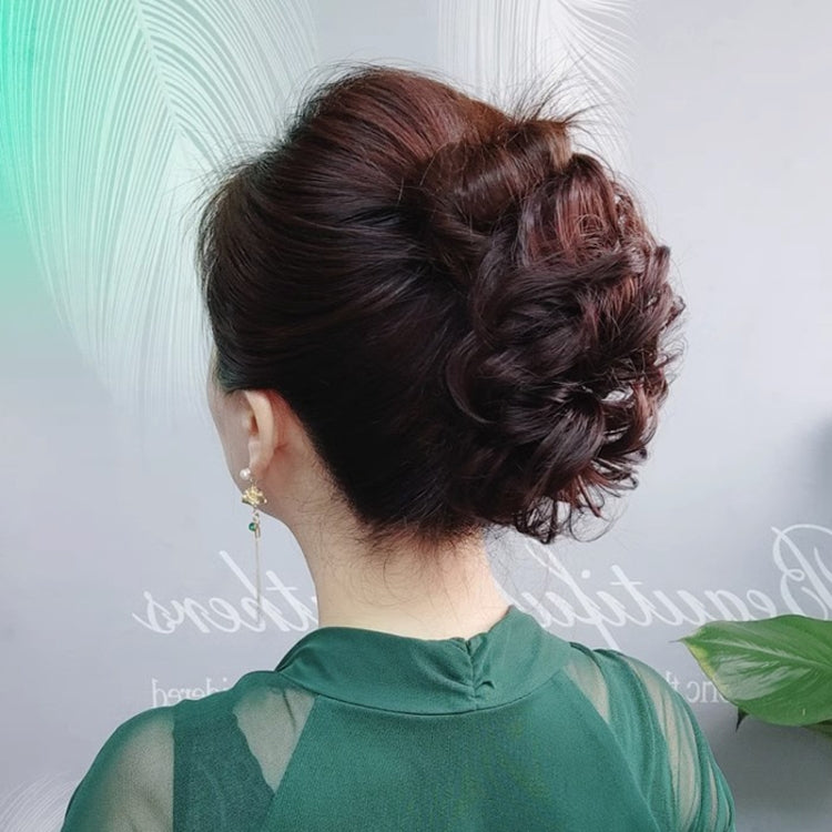 Ladies Fluffy Natural Pods Wig Grab Clip Plate Hair Buns(Dark Brown) - free shipping - PMC TechLife - Order now!