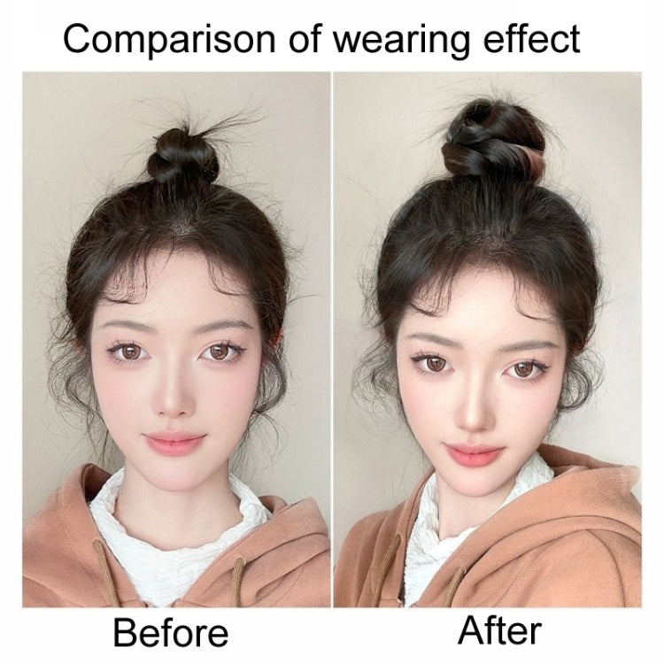 Self-Tying Ball-Head Wig Hair Bundle Simulation Hair Bands(Brown Black Highlight Pink) - free shipping - PMC TechLife - Order now!