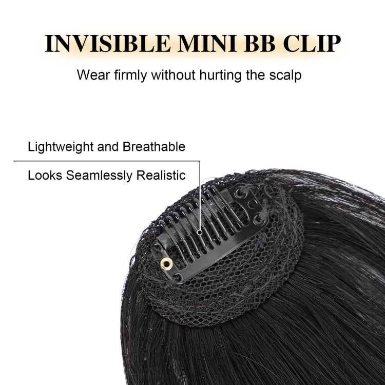Chemical Fiber Wigs Thin Air Bangs Clip-on Wigs, Color: Dark Brown with Sideburns - free shipping - PMC TechLife - Order now!