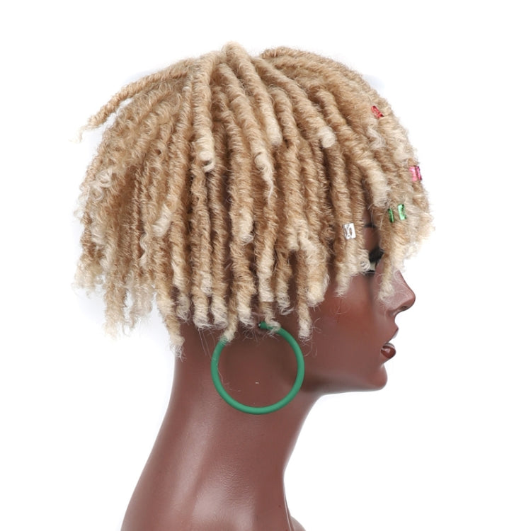 Personalized Hollow Curl Hip Hop Short Hair Dirty Braid Wig Blocks, Model: 27T613 - free shipping - PMC TechLife - Order now!