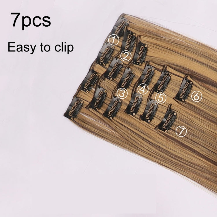 7pcs / Set Clips Long Straight Hair Extension Pieces 16 Clips Chemical Fiber Wigs, Model: 27# - free shipping - PMC TechLife - Order now!