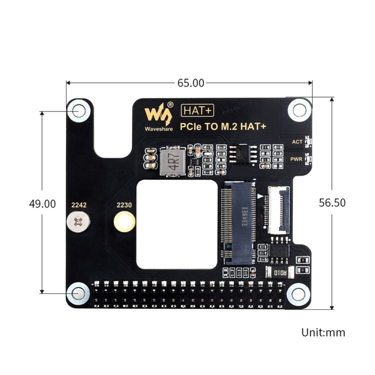 Waveshare For Raspberry Pi 5 PCIe To M.2 Adapter, NVMe Protocol M.2 SSD Basic Kit - free shipping - PMC TechLife - Order now!