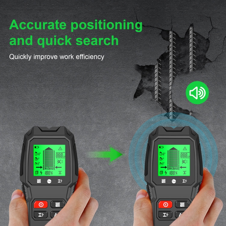 HW-QB6 5 In 1 Wall Scanner Handheld Stud Finder Wood Current Metal Live Wires Detection(White) - Metal Detector by PMC TechLife | Online Shopping South Africa | PMC TechLife | Buy Now Pay Later Mobicred