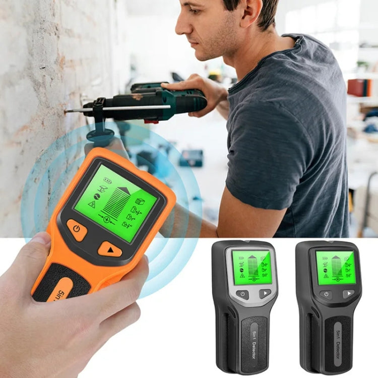 HLW330 5-in-1 Wall Stud Detector Edge Center Wood Current Metal AC Wires Detection(Silver) - Metal Detector by PMC TechLife | Online Shopping South Africa | PMC TechLife | Buy Now Pay Later Mobicred