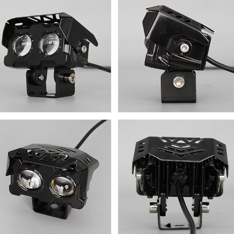 12W Motorcycle Spotlight High Bright Two Color Modified External Waterproof LED Lens Headlight(Always Bright - 3 Wire) - free shipping - PMC TechLife - Order now!